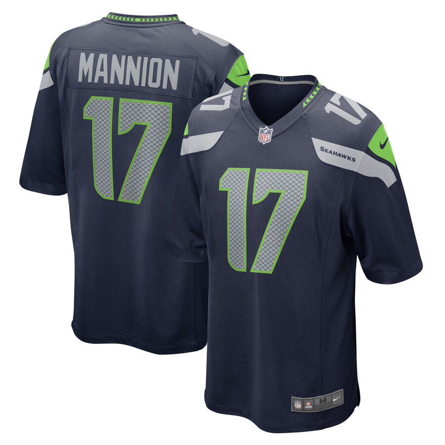 Men Seattle Seahawks #17 Sean Mannion Nike College Navy Home Game Player NFL Jersey->customized nfl jersey->Custom Jersey